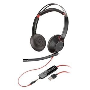 📞🧏🏼‍♀️POLY Headphones Call/Music/Micro Quickstart Blackwire 5200 NEW🧏🏽📞
